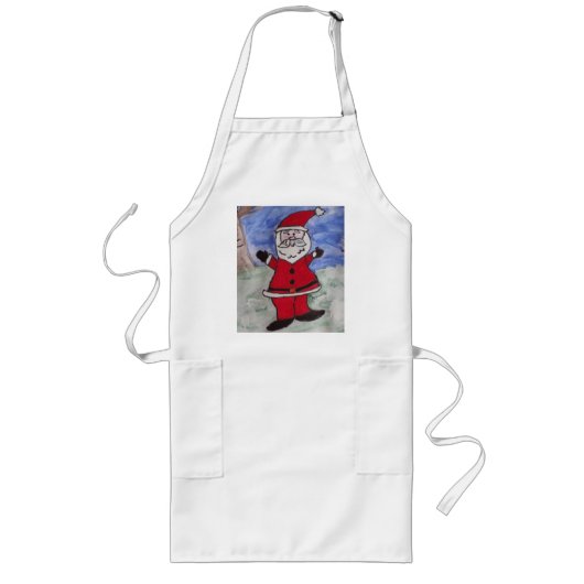 Happy Santa Lang Schort (Voorkant)