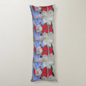 Happy Santa Lichaamskussen (Achterkant (Verticaal))