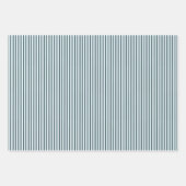 Happy Santa lichtblauw gestreept Inpakpapier Vel (Voorkant 3)