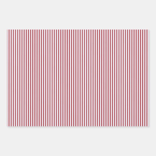 Happy Santa lichtblauw gestreept Inpakpapier Vel (Voorkant)