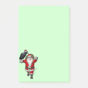 Happy Santa met Big Black Raven Post-it® Notes