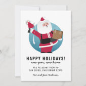 Happy Santa Mover met box Kaart (Voorkant)