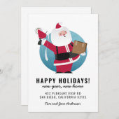 Happy Santa Mover met box Kaart (Voorkant / Achterkant)