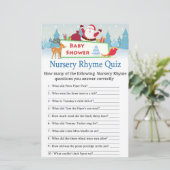 happy santa Nursery Rhyme Quiz baby shower game (Staand voorkant)
