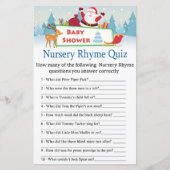 happy santa Nursery Rhyme Quiz baby shower game (Voorkant)