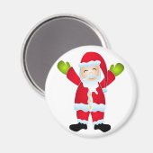 Happy Santa Ornament Magnet (Voorkant / Achterkant)