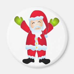 Happy Santa Ornament Magnet