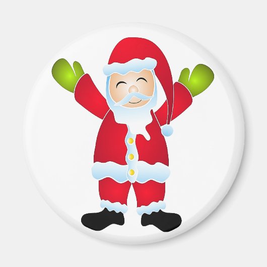 Happy Santa Ornament Magnet (Voorkant)