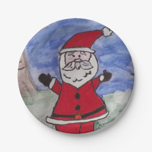 Happy Santa Paper-Borden Papieren Bordje