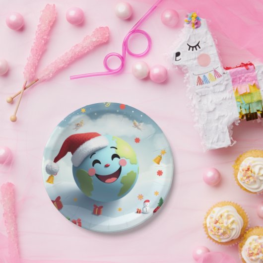 Happy Santa Planet papier bord (Feest)