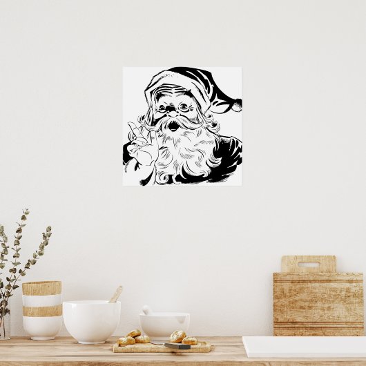 Happy Santa Poster (Keuken)