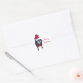 Happy Santa Pug Dog Merry Christmas Stickers (Envelop)