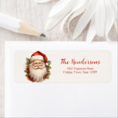 Happy Santa  retour adreslabels Etiket (Insitu)