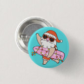 Happy Santa Ronde Button 3,2 Cm (Voorkant /achterkant)