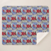 Happy Santa Sherpa Deken (Voorkant (horizontaal))