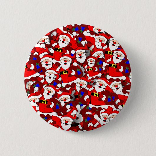 happy santa-toets ronde button 5,7 cm (Voorkant)