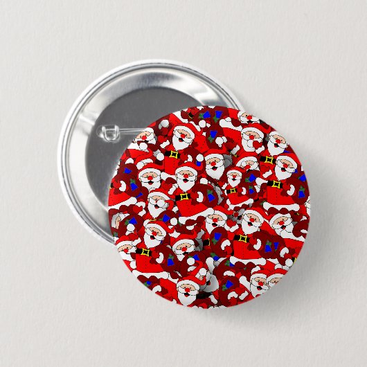 happy santa-toets ronde button 5,7 cm (Voorkant /achterkant)