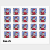 Happy Santa Vierkante Sticker (Vel)