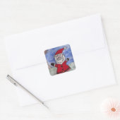 Happy Santa Vierkante Sticker (Envelop)
