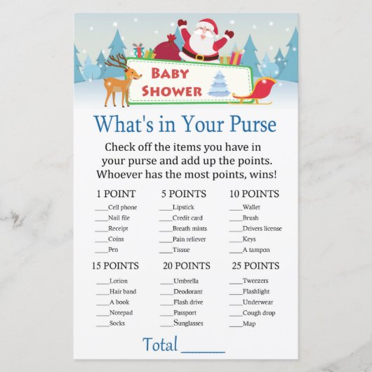 happy santa Wat zit er in je handtas? (Voorkant)