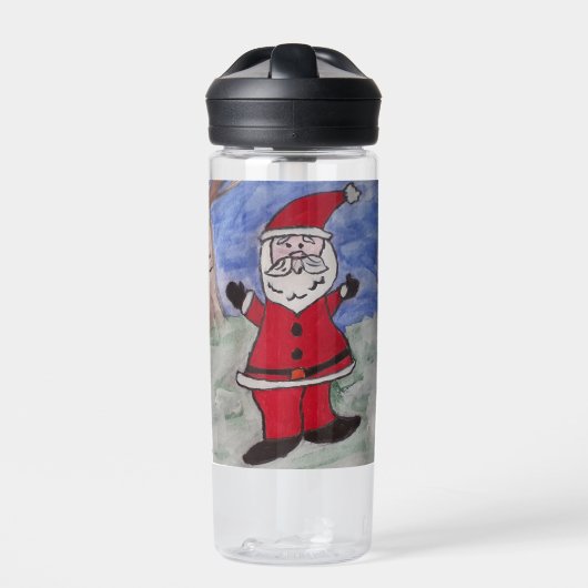 Happy Santa Waterfles (Voorkant)
