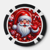 Happy Santa Waving Poker Chips – Feestelijke Vakan (Achterkant)