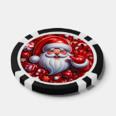 Happy Santa Waving Poker Chips – Feestelijke Vakan (Enkel)