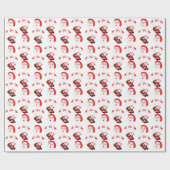 Happy Santas Cadeaupapier (Vlak)