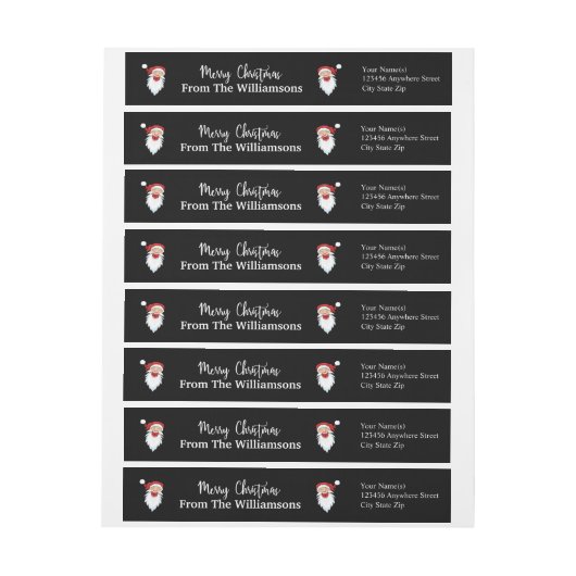 Happy Santas op Black Return-adres (Vel)