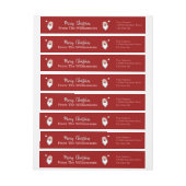 Happy Santas op het adres van de kerstrode terugze (Vel)