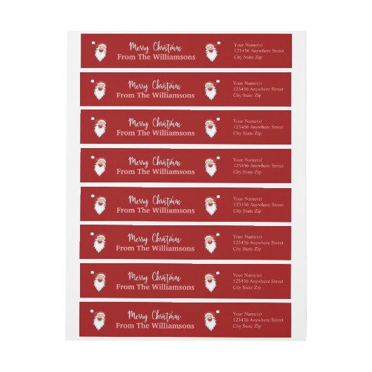 Happy Santas op het adres van de kerstrode terugze (Vel)