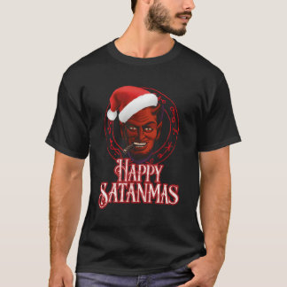 Happy Satanmas Grappige occulte kerstparodie Satan T-shirt