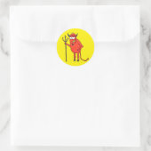 Happy Satan's Grill Ronde Sticker (Tas)