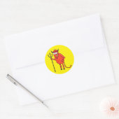 Happy Satan's Grill Ronde Sticker (Envelop)