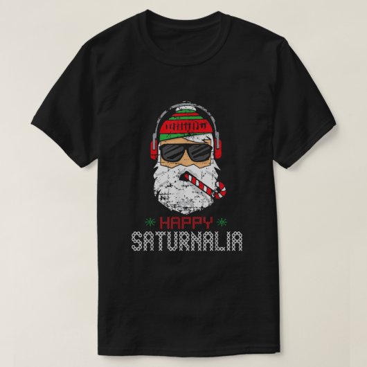 Happy Saturnalia Cool KerstKerstKerstKerstmis T-shirt (Design voorkant)