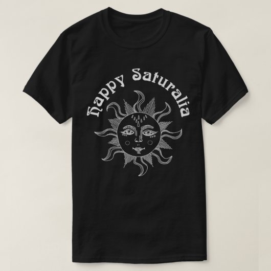 Happy Saturnalia Sun Face Pagan Winter Holiday Hip T-shirt (Design voorkant)