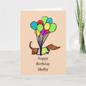 Happy Sause Dog verjaardag Kaart (Voorkant)