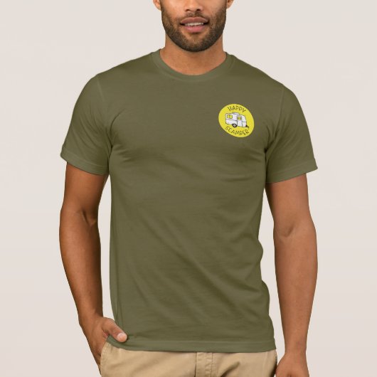 Happy Scamper Mannen Army T-shirt (Voorkant)