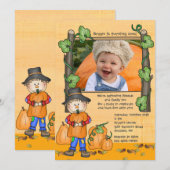 Happy Scarecrow-fotouitnodiging Kaart (Voorkant / Achterkant)
