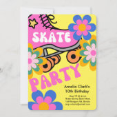 Happy Schaats Party Kaart (Voorkant)