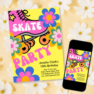 Happy Schaats Party Kaart