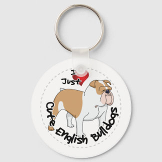 Happy Schattig Funny & Cute English Bulldog Dog Sleutelhanger
