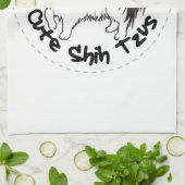 Happy Schattig Funny & Cute Shih Tzu Dog Theedoek (Gevouwen)