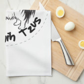 Happy Schattig Funny & Cute Shih Tzu Dog Theedoek (Quarter Fold)