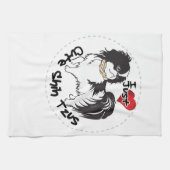 Happy Schattig Funny & Cute Shih Tzu Dog Theedoek (Horizontaal)