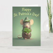 Happy Schattig Mouse St. Patrick's Day