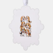 Happy schattige beagle honden ornament kaart (Links)