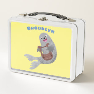 Happy schattige harp seal cartoon illustratie