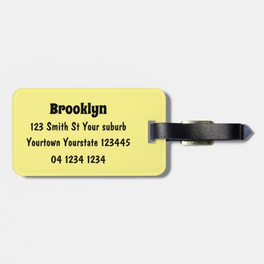 Happy schattige harp seal cartoon illustratie bagagelabel (Achterkant horizontaal)