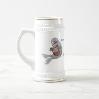 Happy schattige harp seal cartoon illustratie